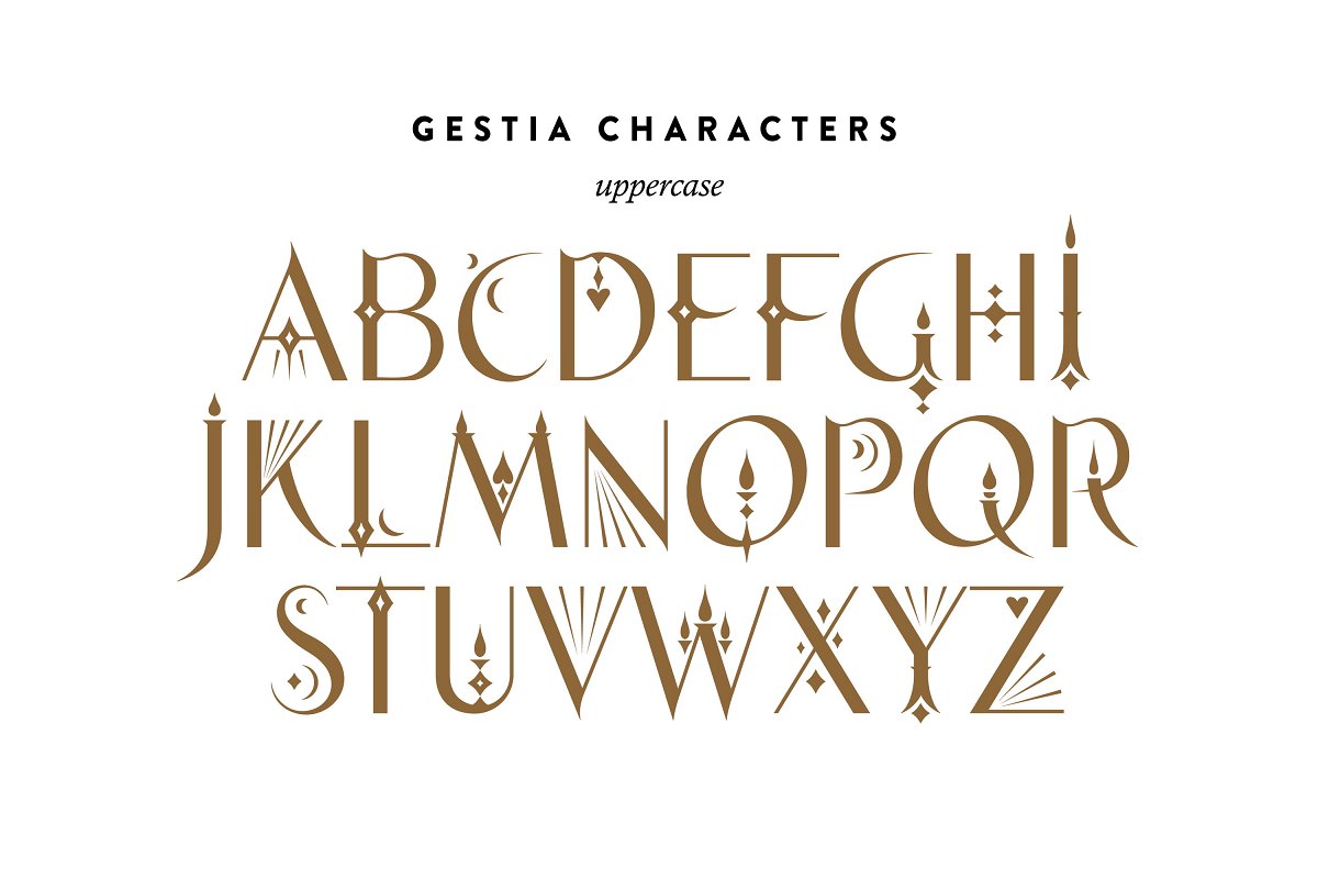 Gestia Candle Aesthetic Display Font