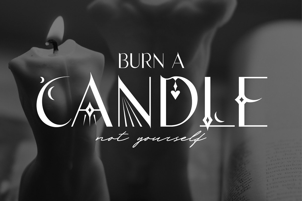 Gestia Candle Aesthetic Display Font