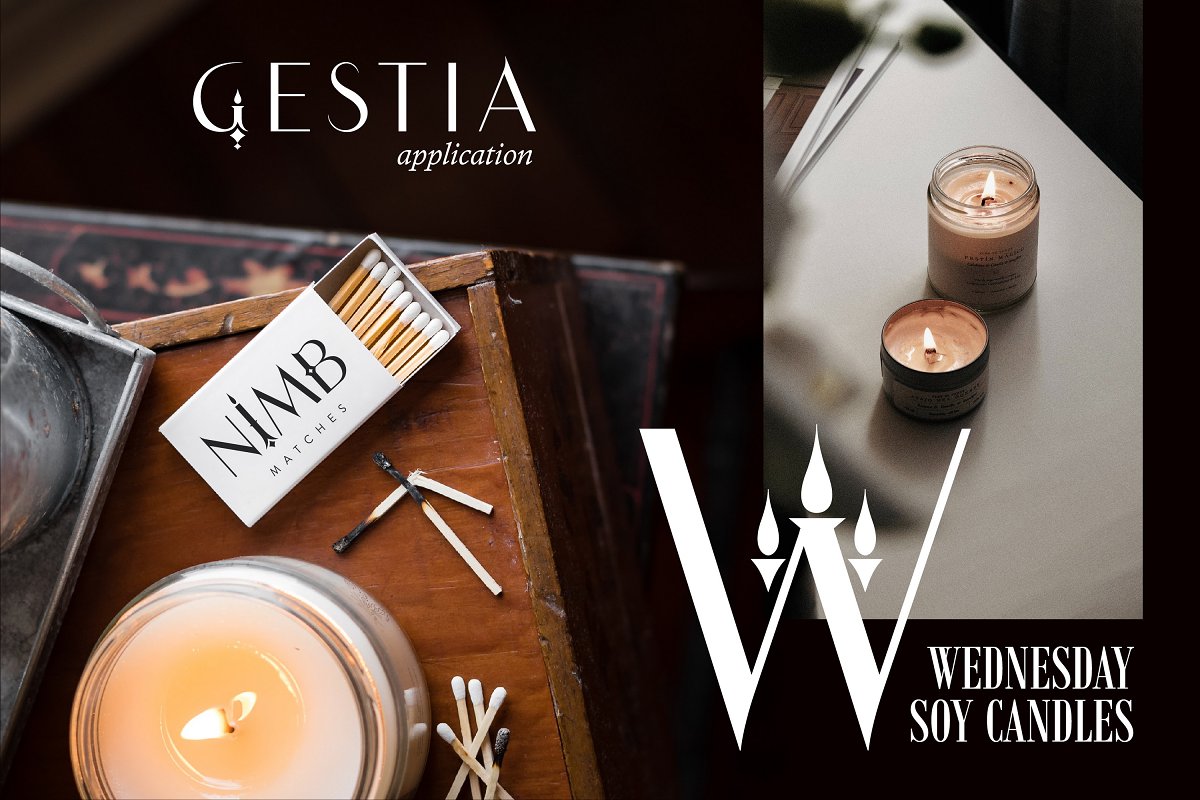 Gestia Candle Aesthetic Display Font