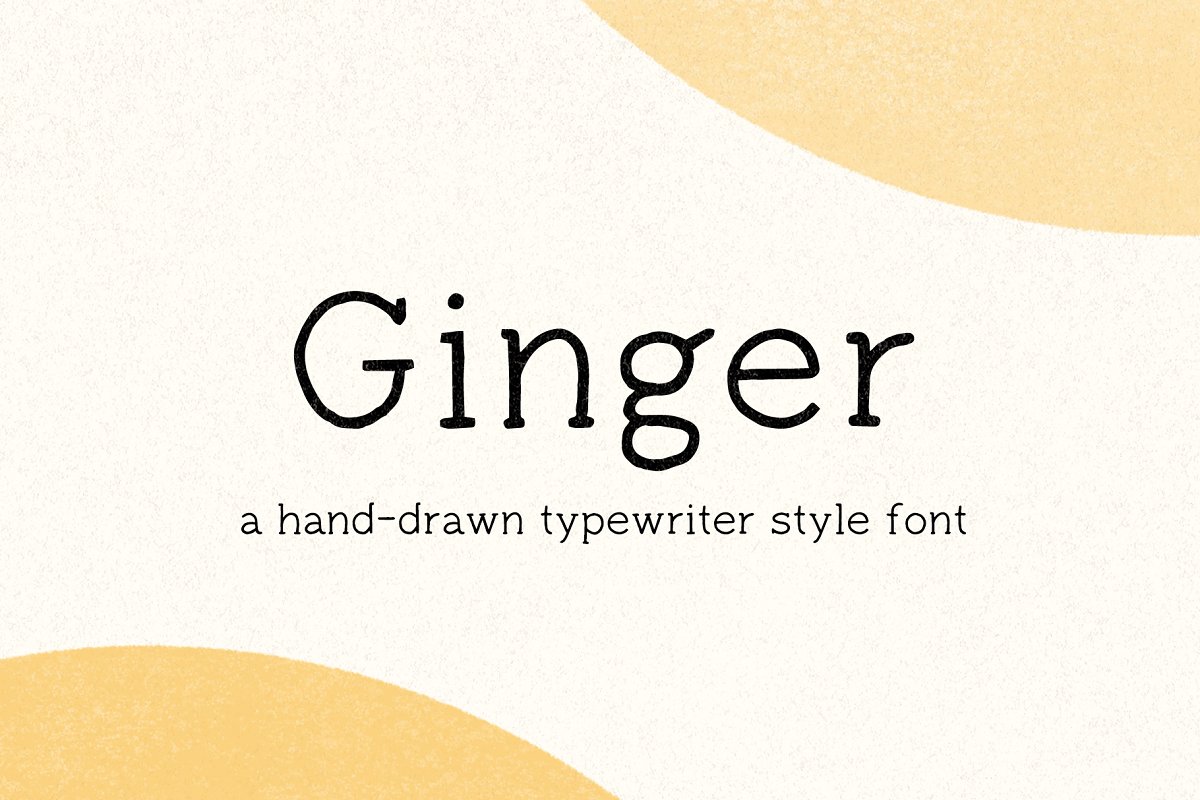 Ginger Hand Drawn Typewriter Font