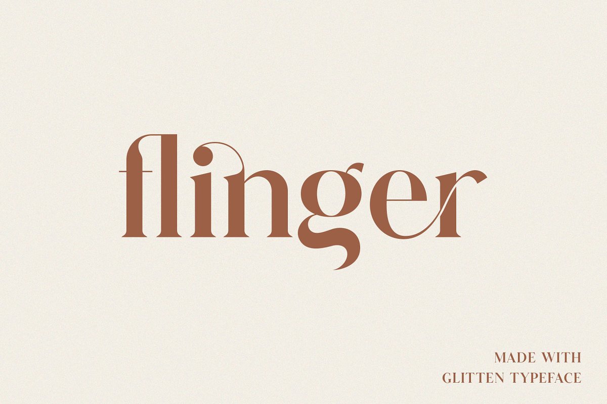 Glitten Ligature Serif Font