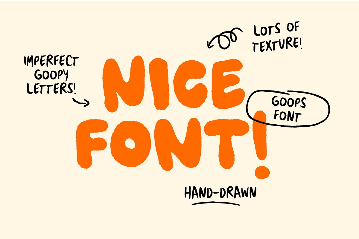 Goops! A handwriting bubble font! Free Download