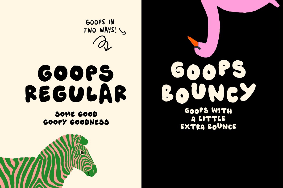 Goops! A handwriting bubble font! Free Download