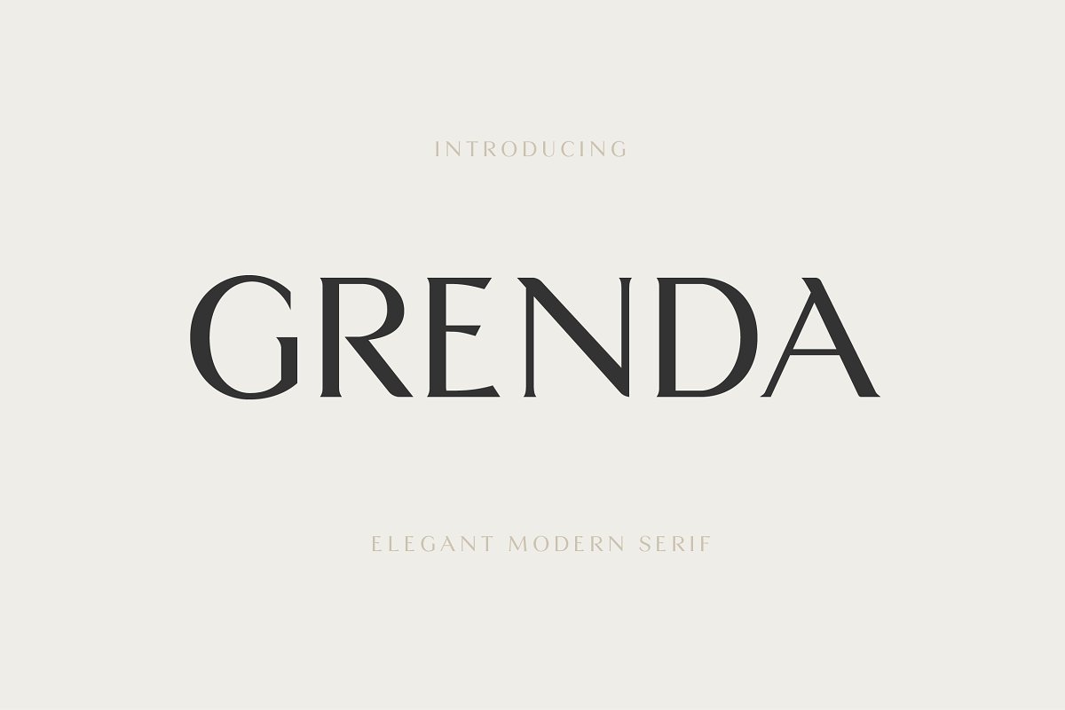 Grenda modern serif font Free Download