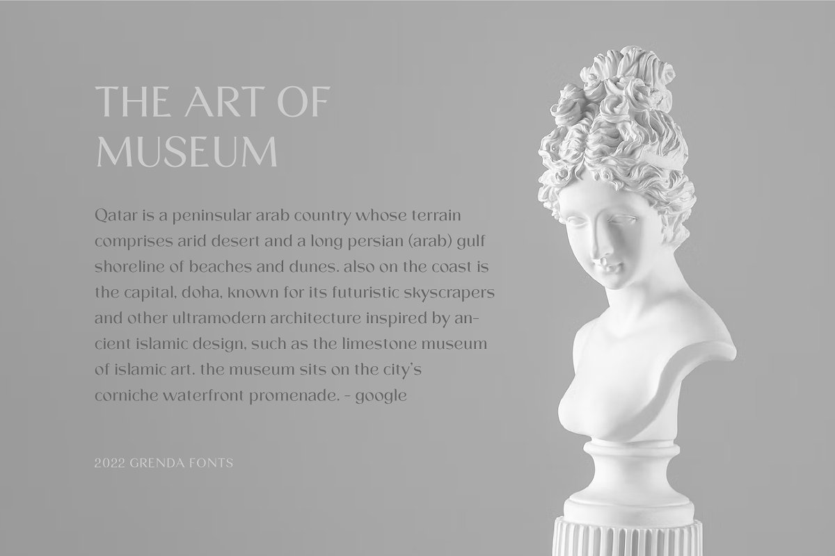 Grenda modern serif font Free Download