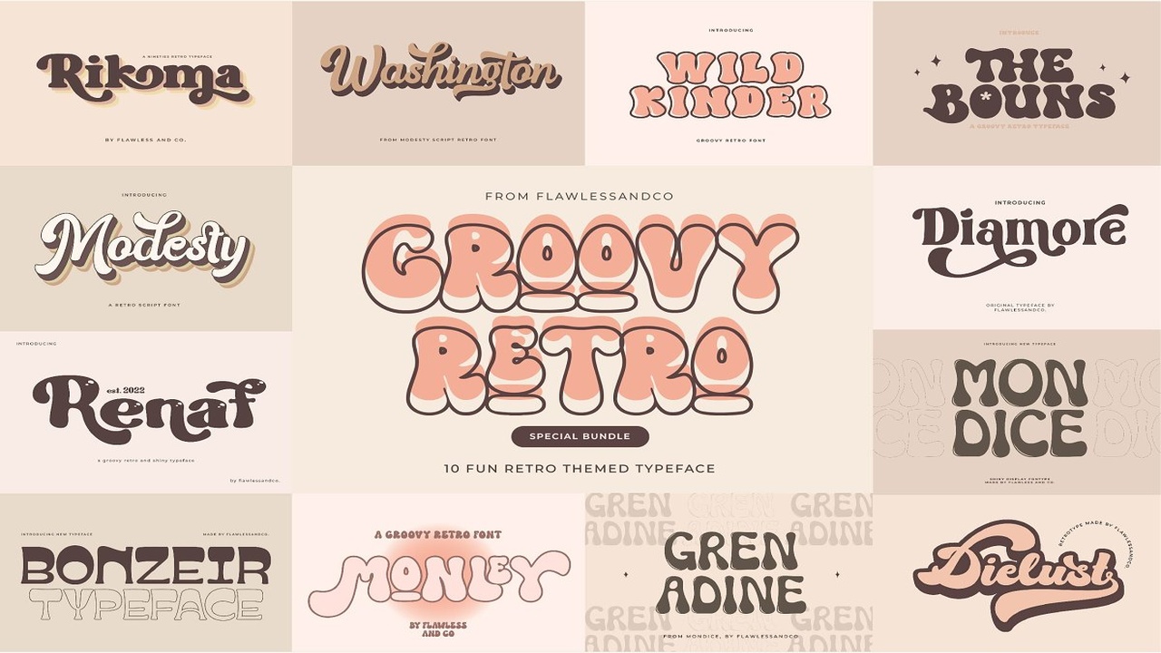 Groovy Retro Special Bundle Font