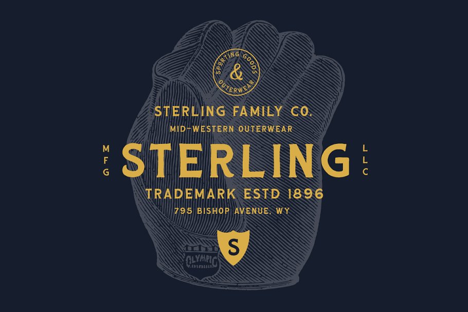 HUSCON A Vintage Spur Serif Font