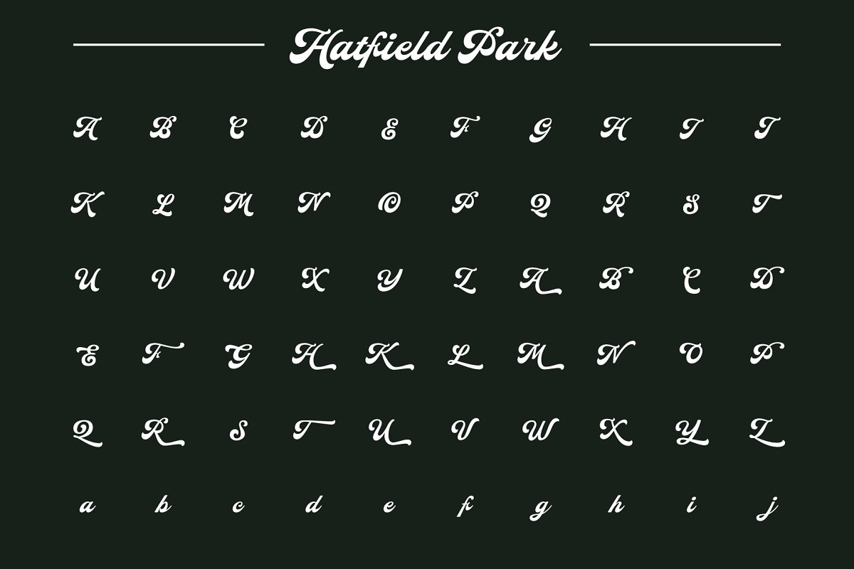 Hatfield Park   Vintage Script Font Free Download