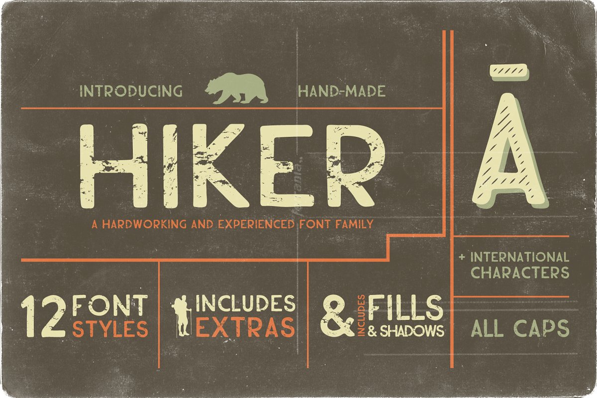 Hiker Premium Family Font