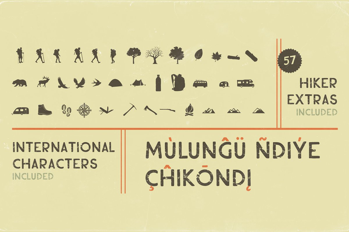 Hiker Premium Family Font