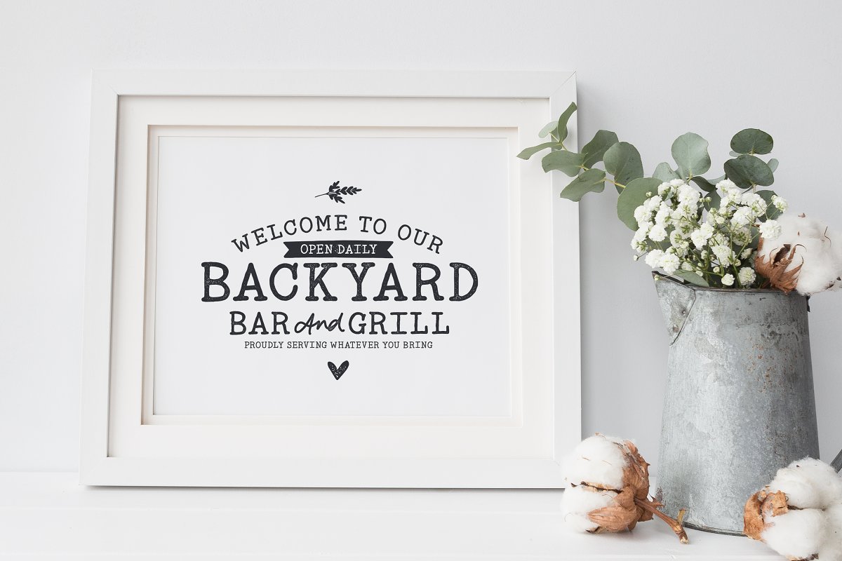Honeysuckle Market Elements Font