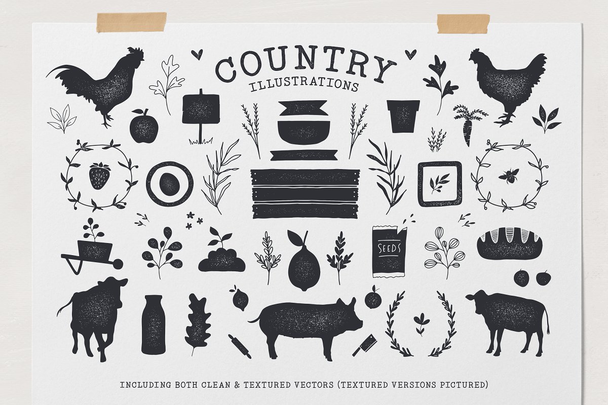 Honeysuckle Market Elements Font