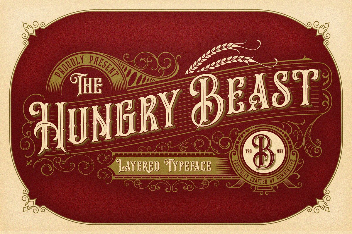 Hungry Beast Layered Font