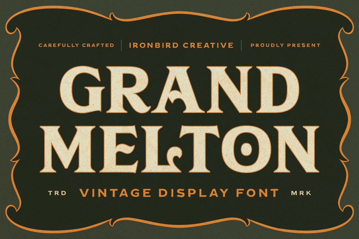 IC Grand Melton Display Typeface Font
