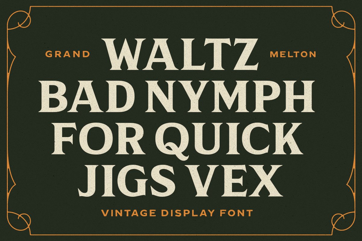 IC Grand Melton Display Typeface Font