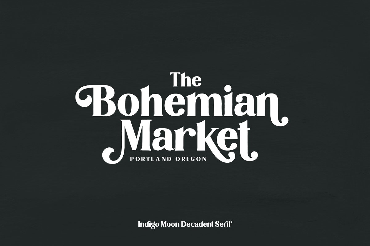 Indigo Moon Decadent Serif Font