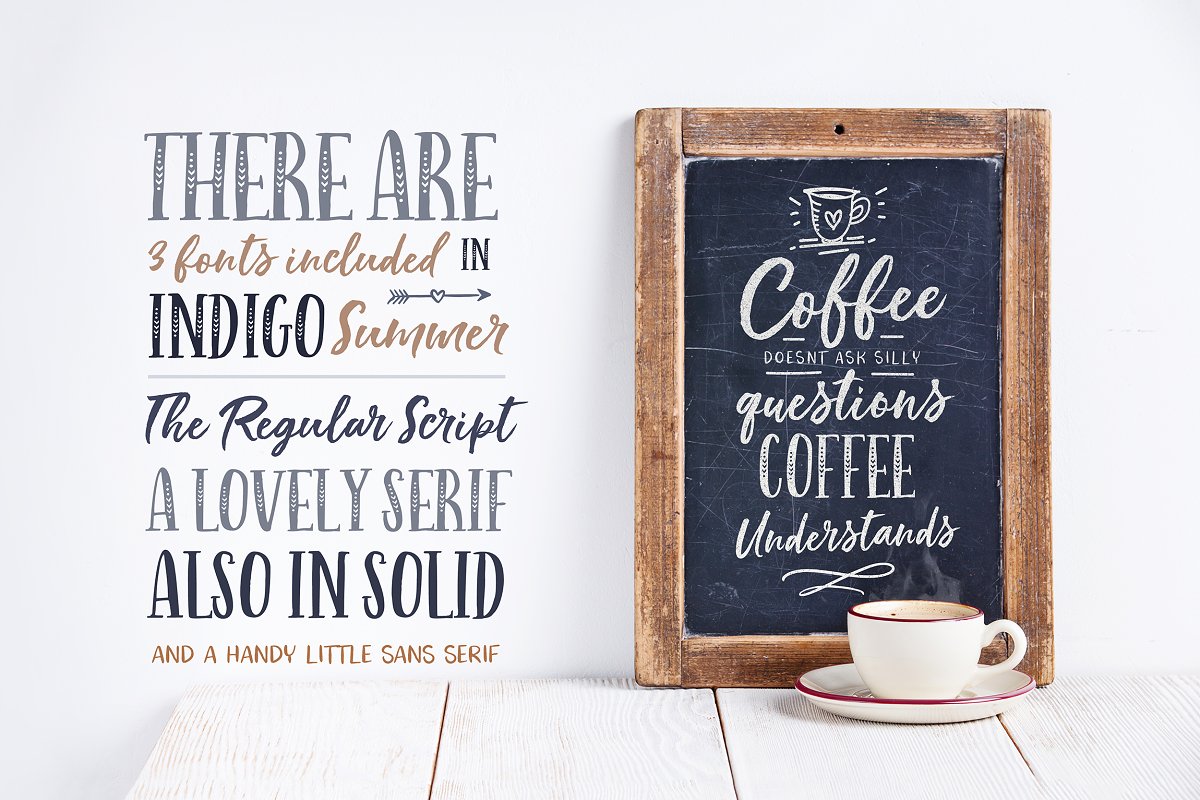 Indigo Summer Trio Font