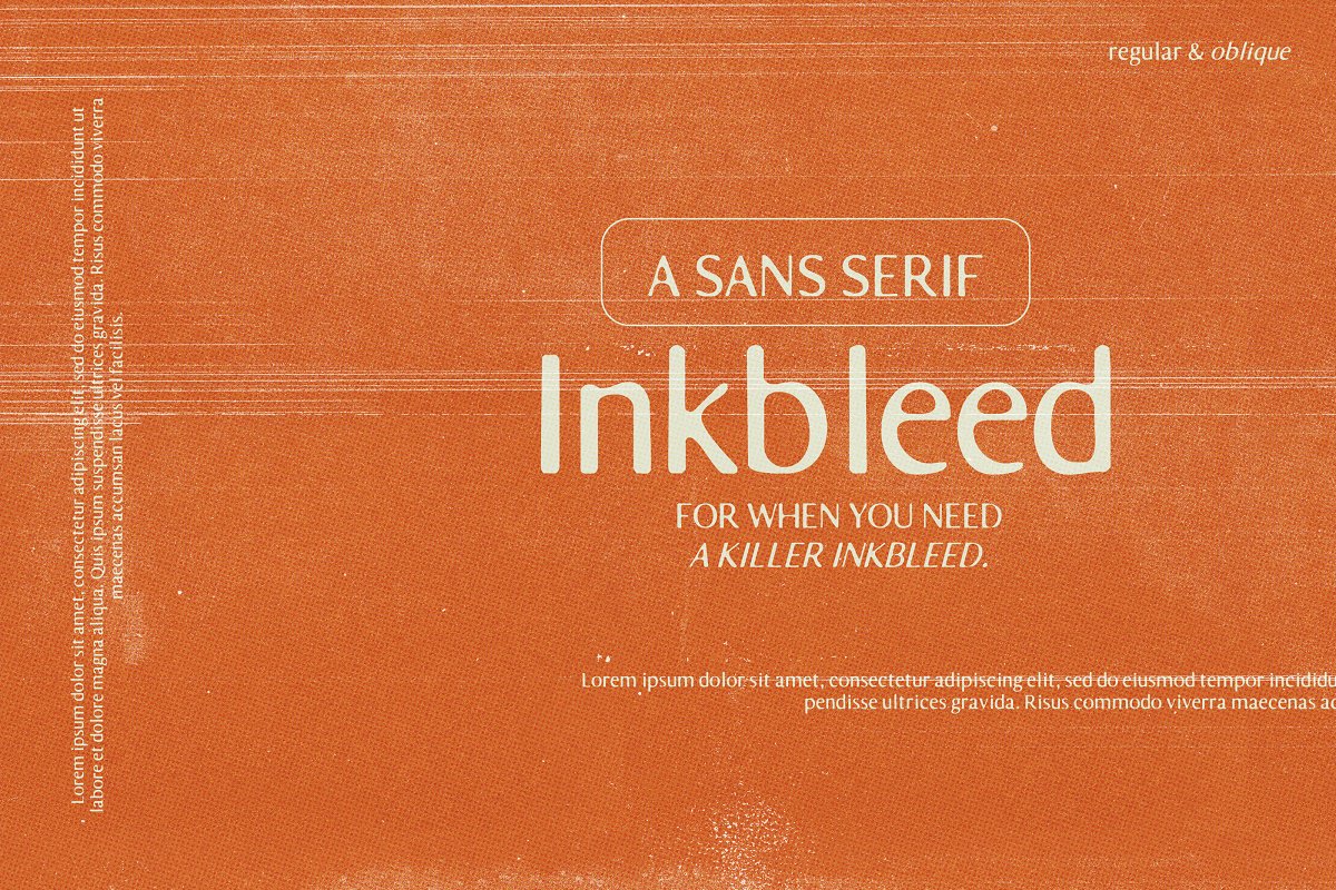 Inkbleed Sans Typeface (2 fonts) Free Download