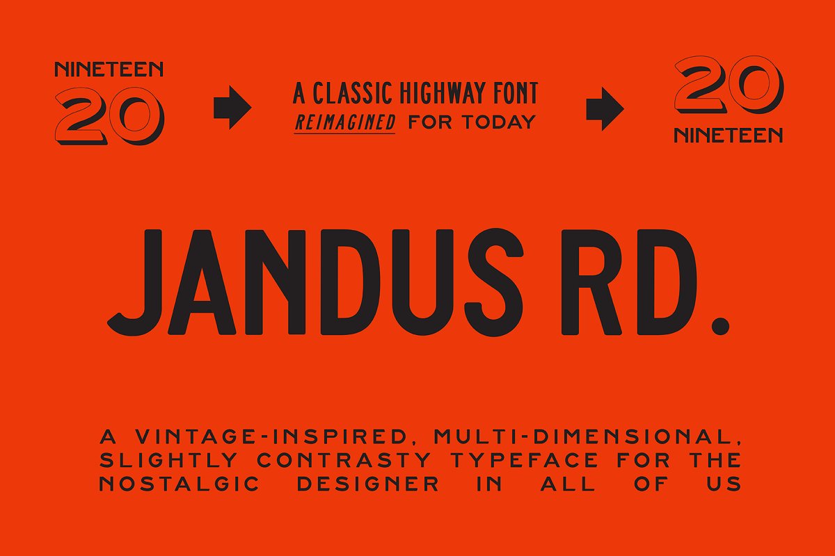 Jandus Road   A Highway Display Font Free Download