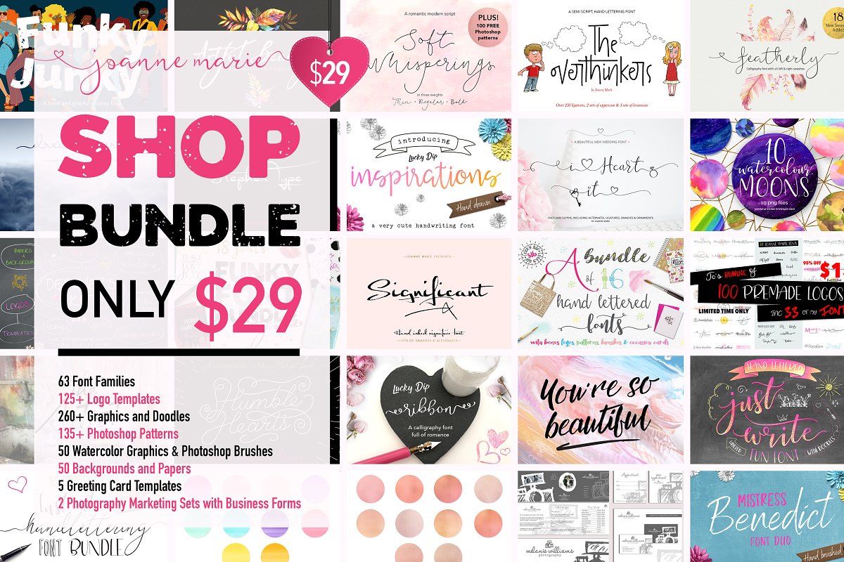 Joanne Marie Shop bundle Font