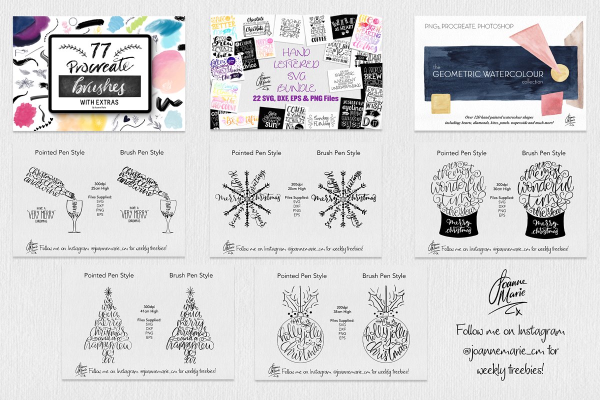 Joanne Marie Shop bundle Font