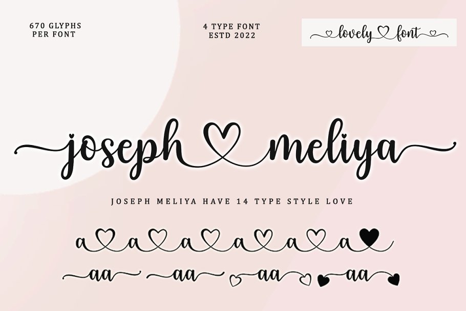Joseph Meliya Lovely Script Font
