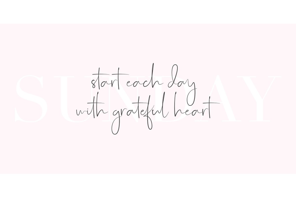 Just Sunday Family Modern Script Font