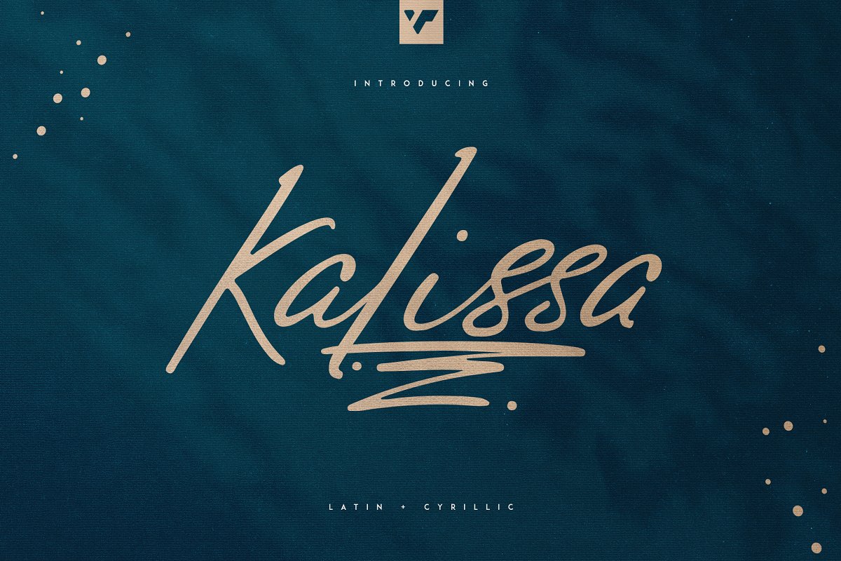 Kalissa script Latin and Cyrillic Font Free Download