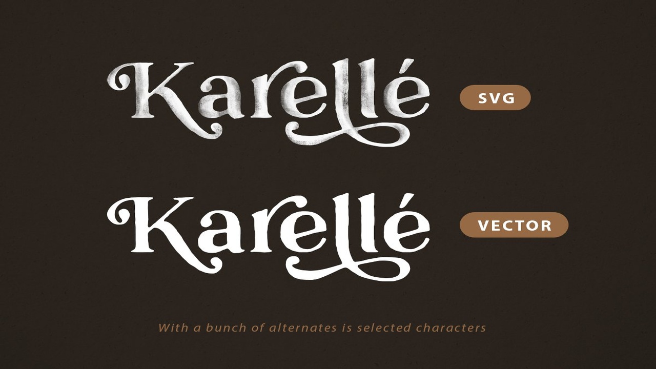 Karelle SVG An Organic Serif Font