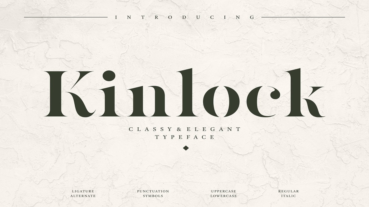 Kinlock Elegant Stencil Serif Font