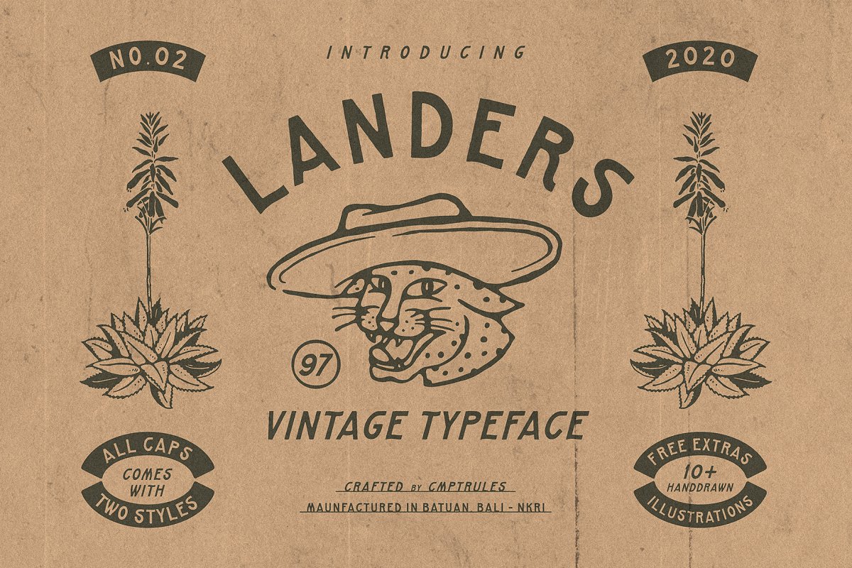 LANDERS DISPLAY TYPEFACE Font Free Download