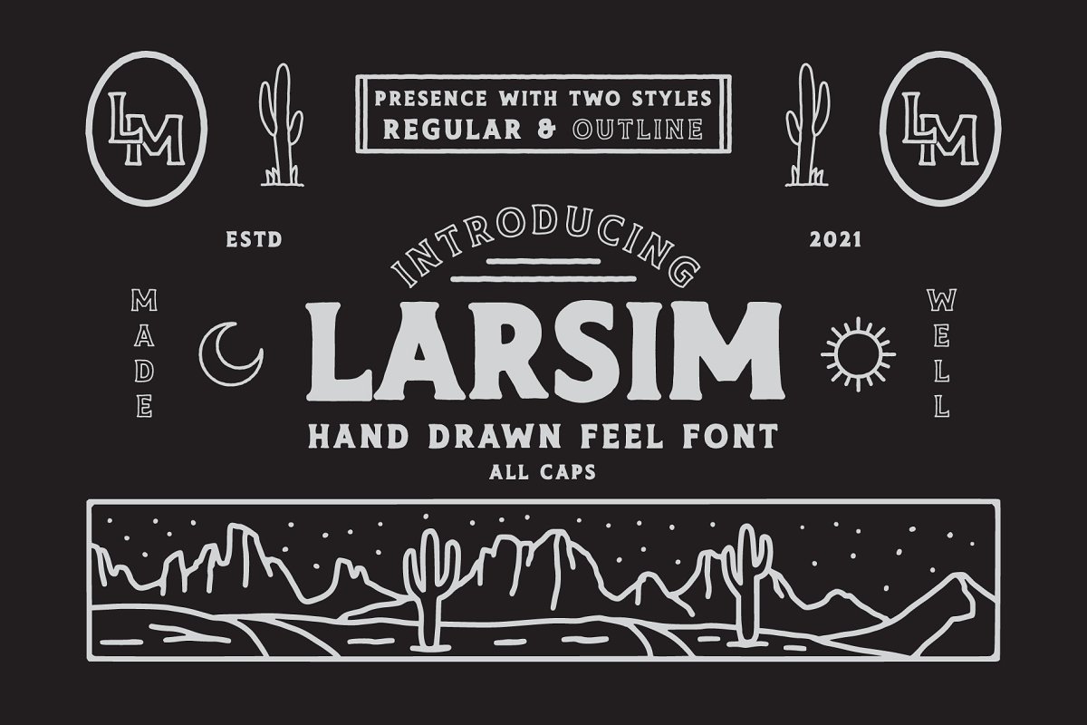 LARSIM Font + Extra Free Download