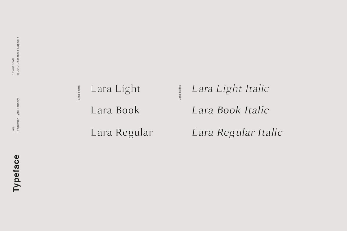 Lara Sophisticated Serif Typeface Font