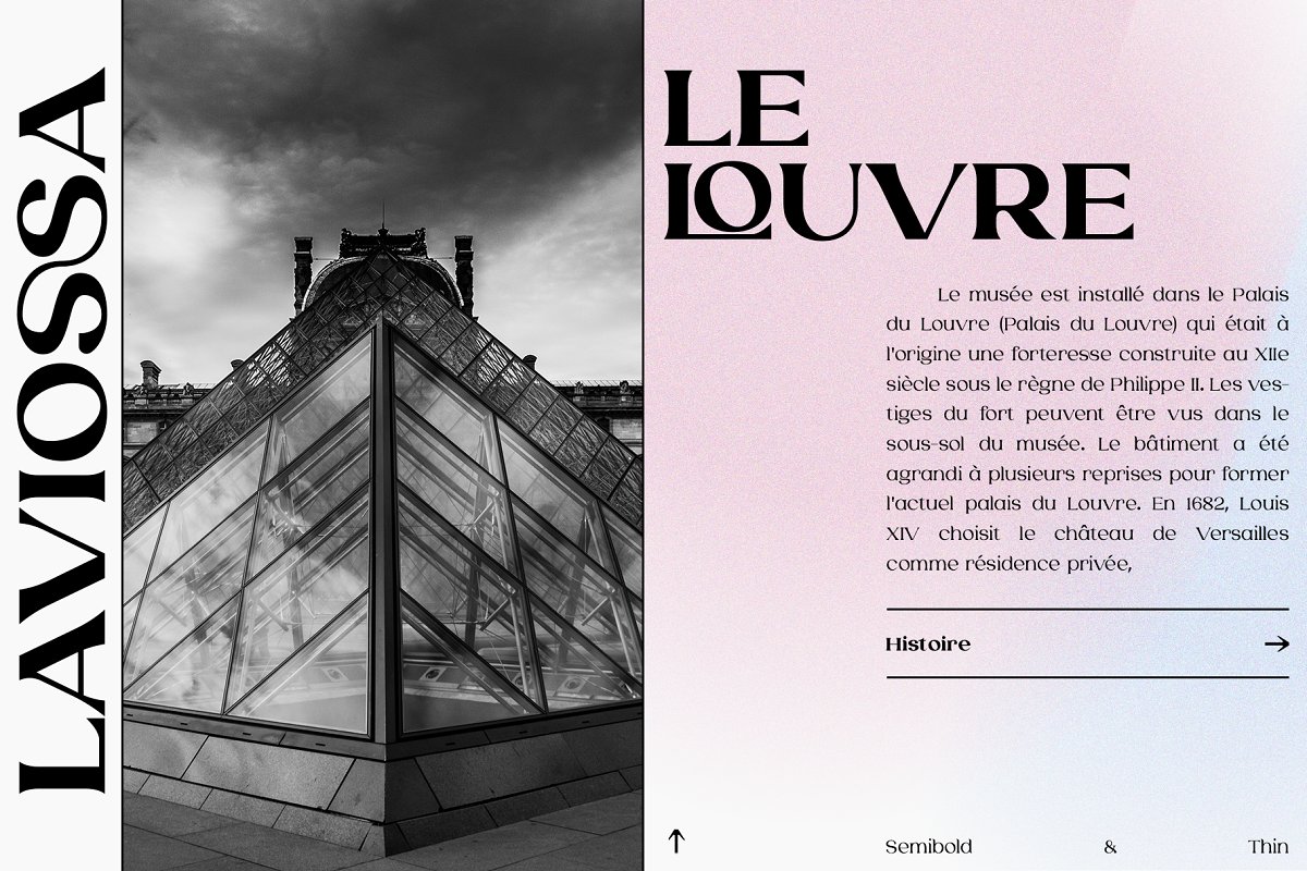 Laviossa Modern Serif Typeface Font