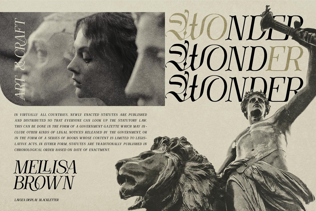 Lavoza typeface Font