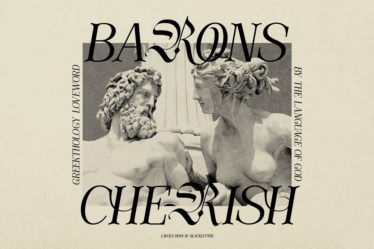 Lavoza typeface Font