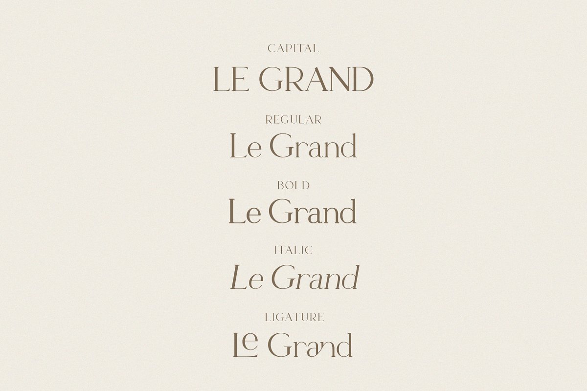 Le Grand Serif Ligature Font
