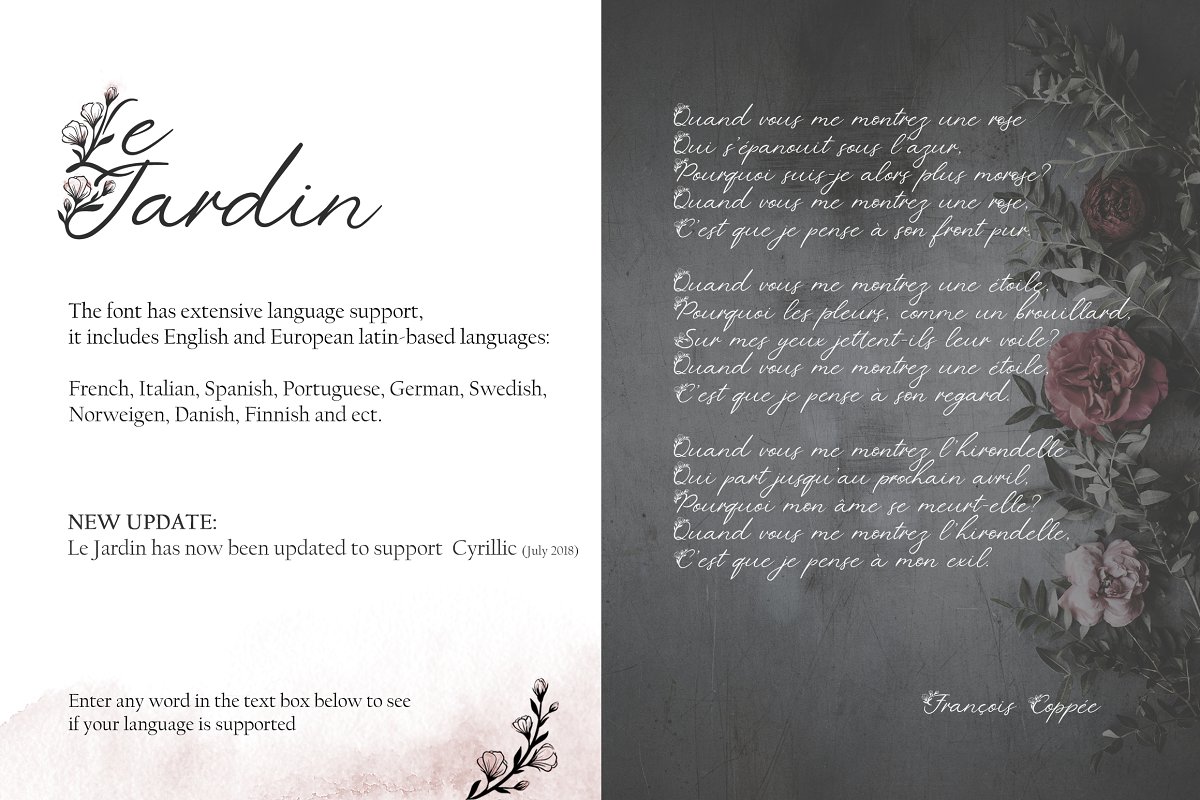 Le Jardin Floral Font