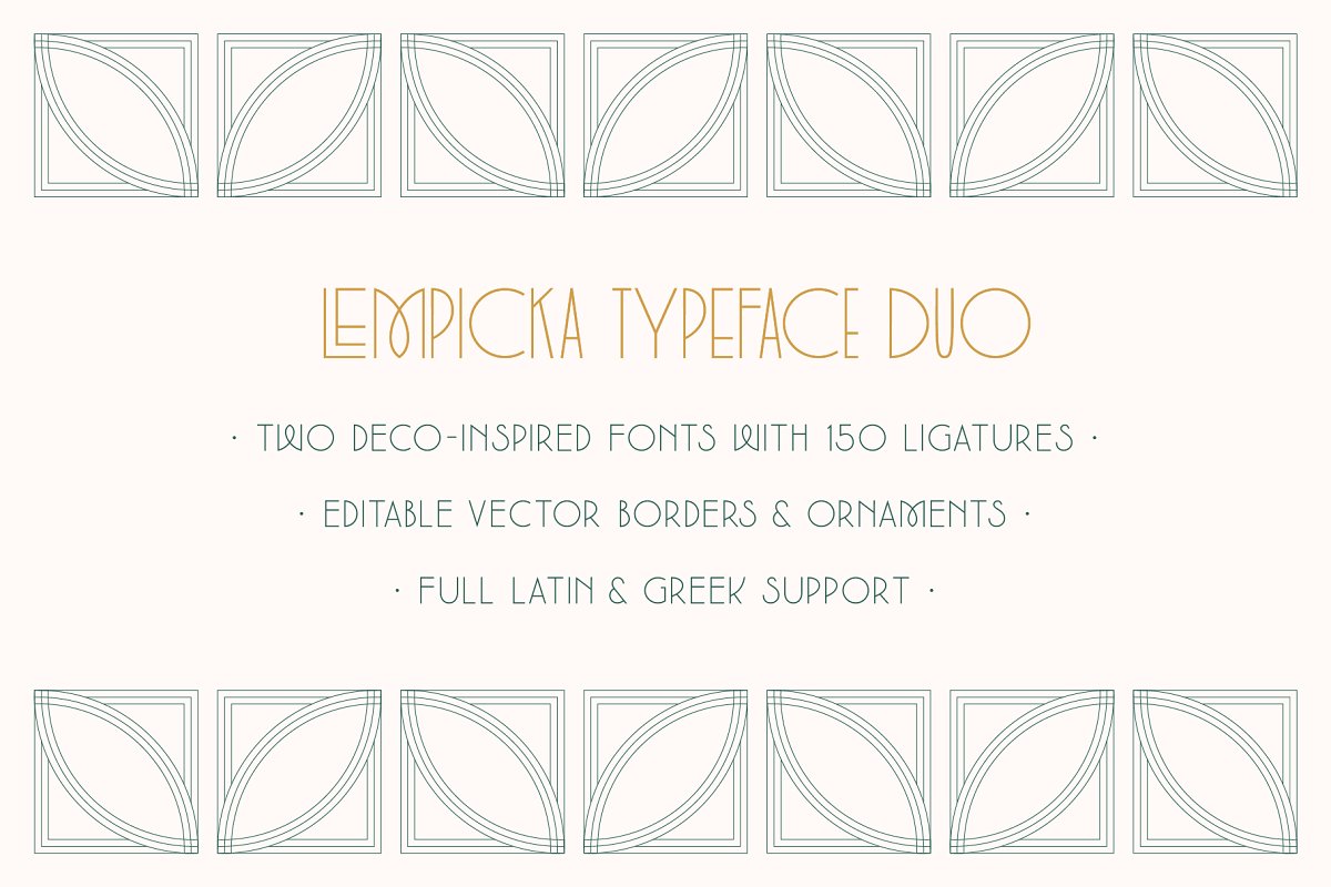 Lempicka Duo Vector Ornaments Font