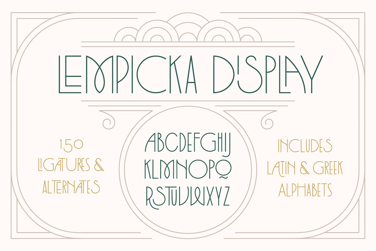 Lempicka Duo Vector Ornaments Font