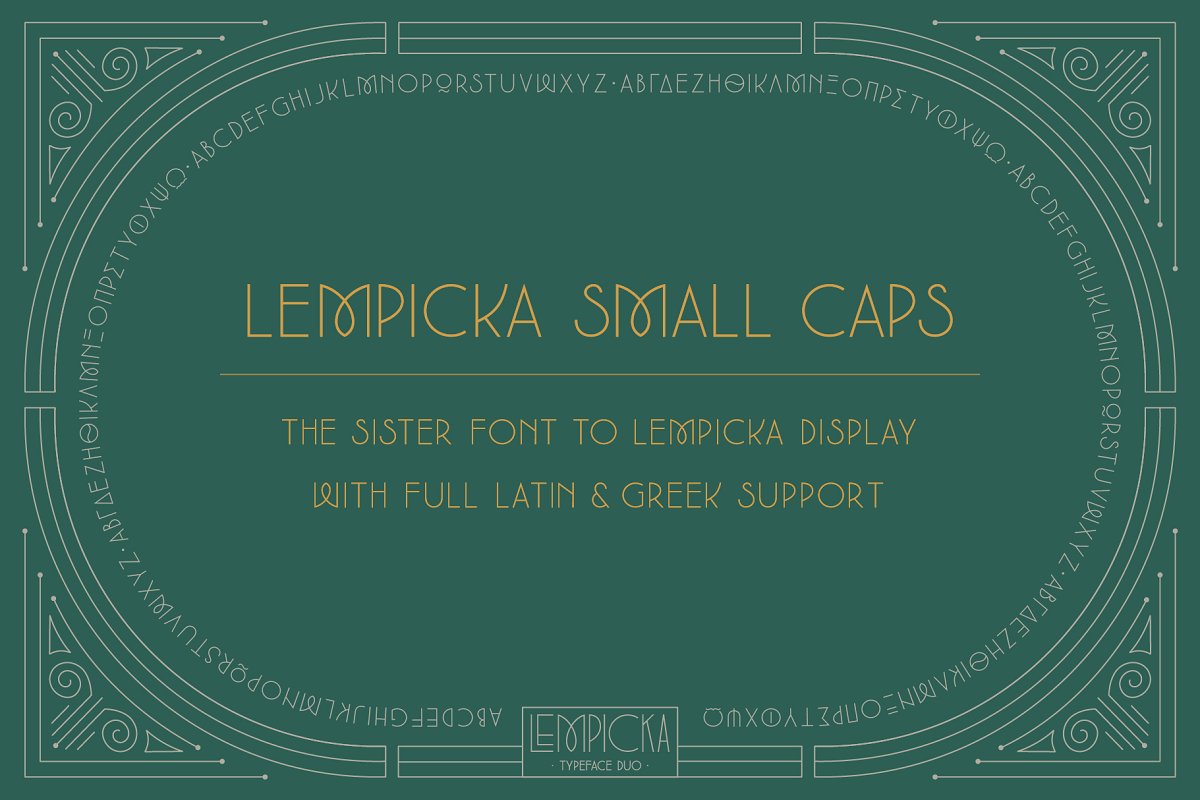 Lempicka Duo Vector Ornaments Font