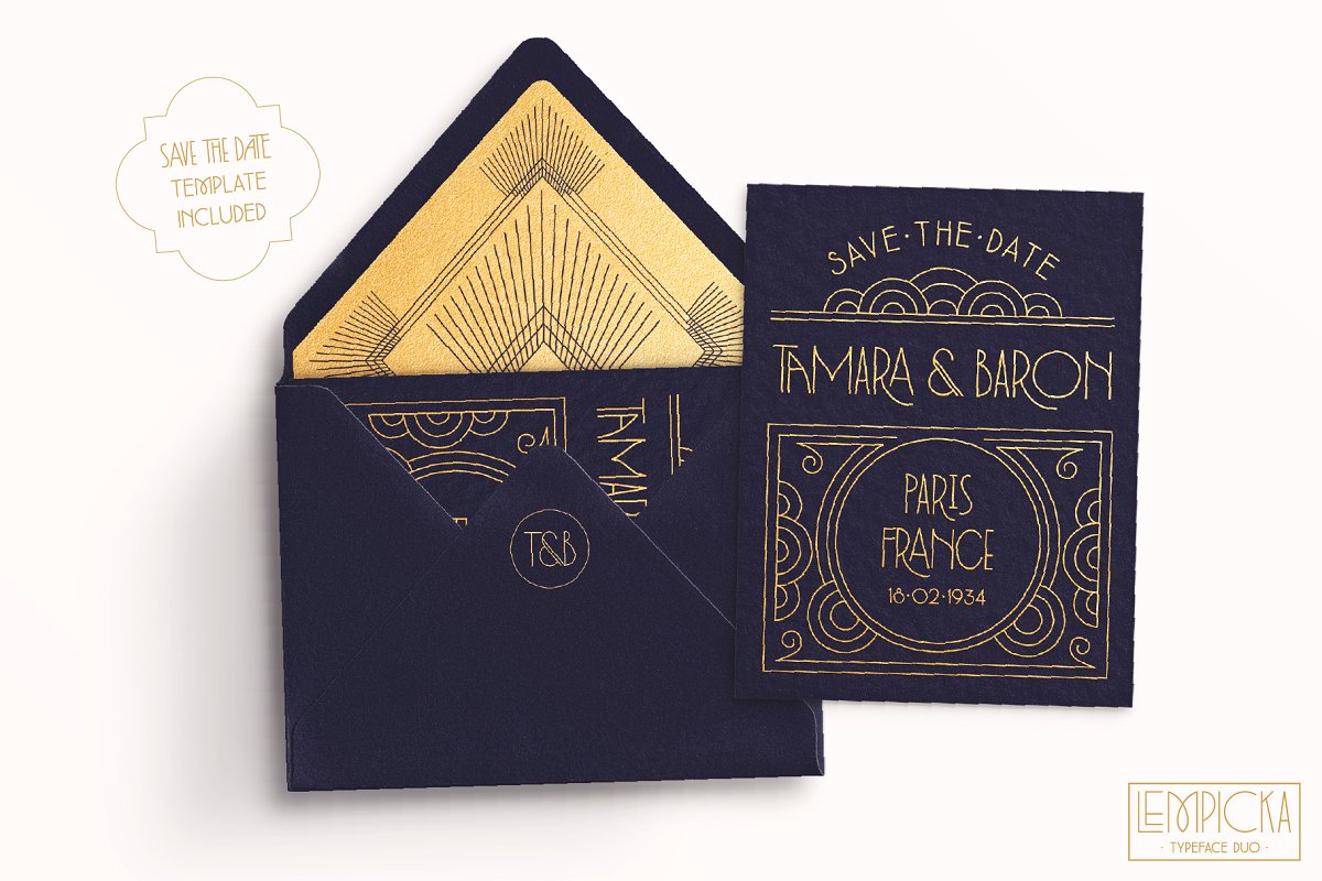 Lempicka Duo Vector Ornaments Font