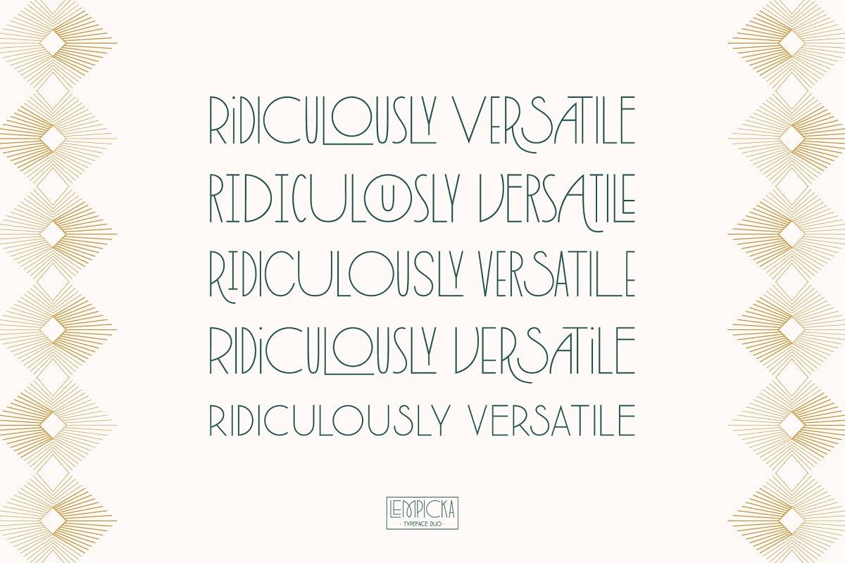 Lempicka Duo Vector Ornaments Font