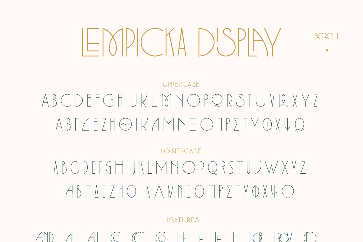 Lempicka Duo Vector Ornaments Font