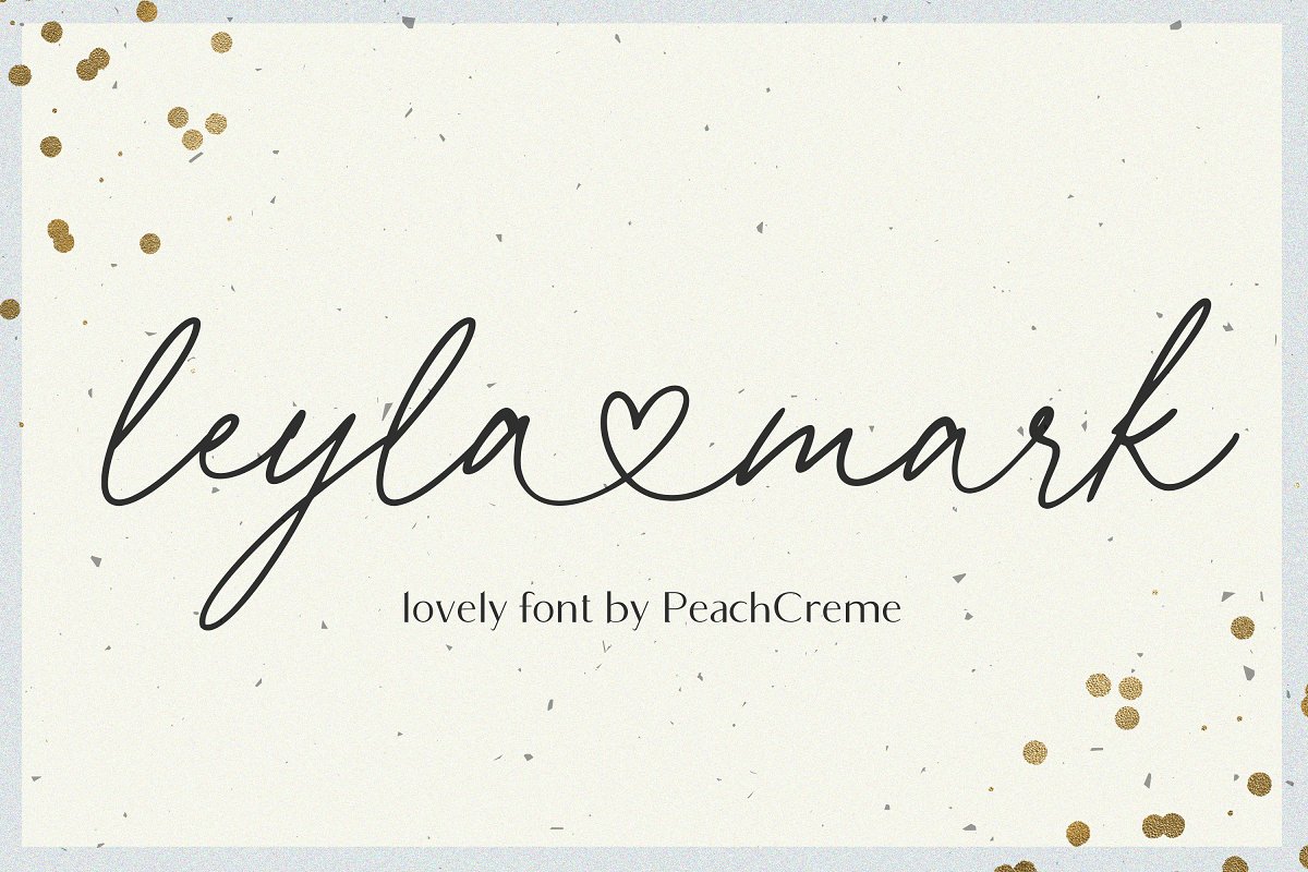 Leyla Mark Sunny lovely Font
