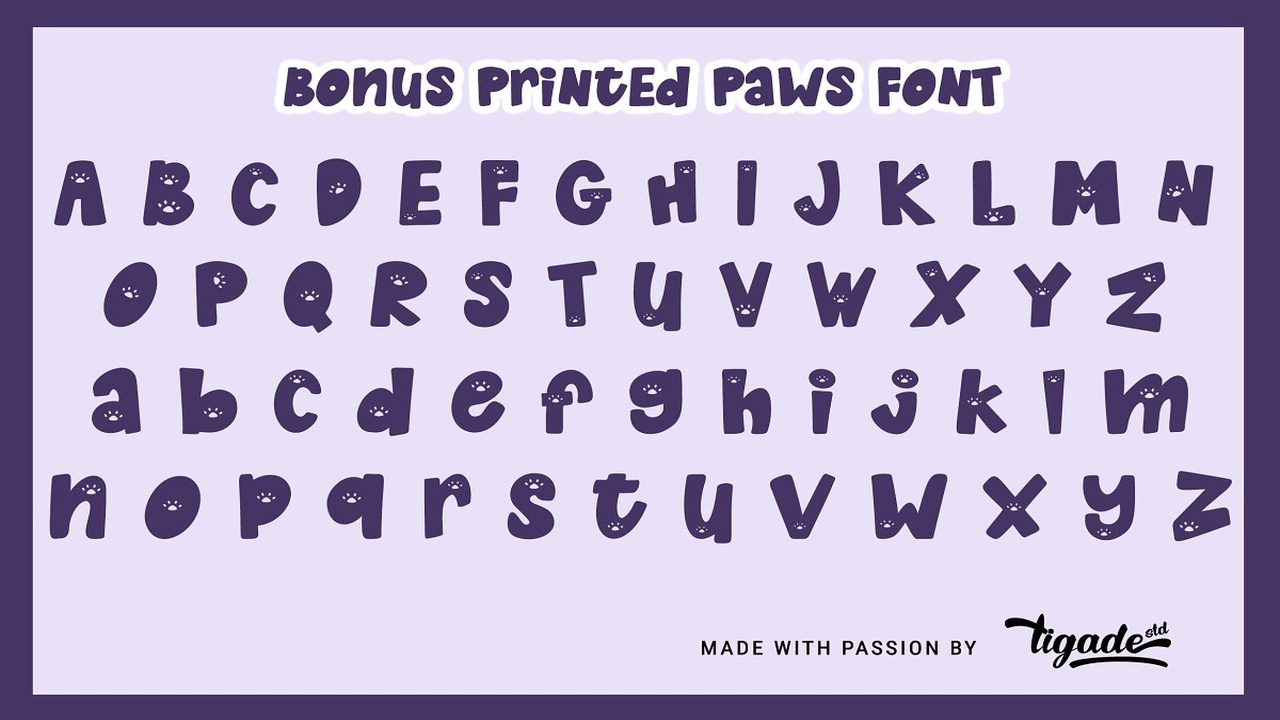 Little Paws Adorable Cat Dog Font