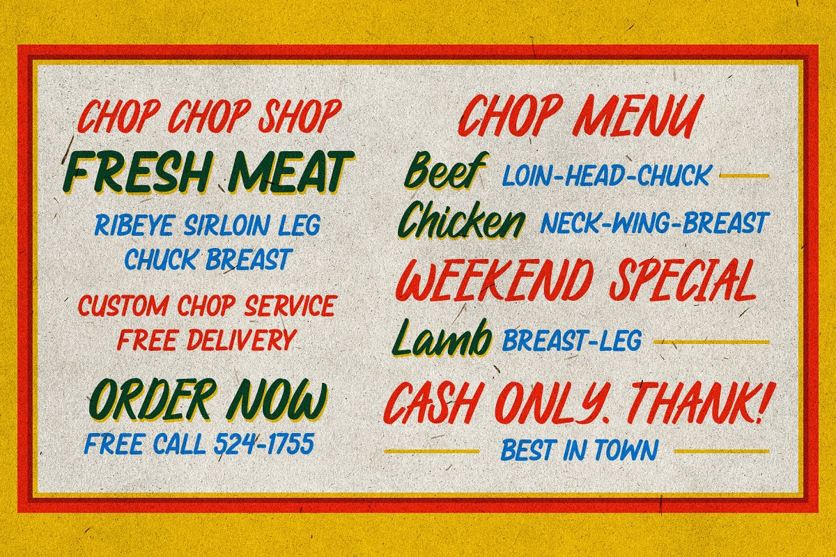 Local Groceries   Vintage Sign Duo Font Free Download