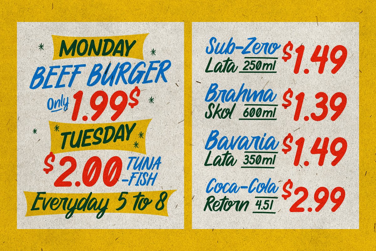 Local Groceries   Vintage Sign Duo Font Free Download