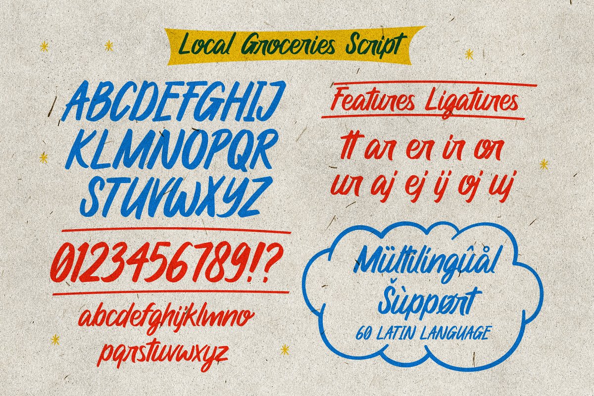 Local Groceries   Vintage Sign Duo Font Free Download