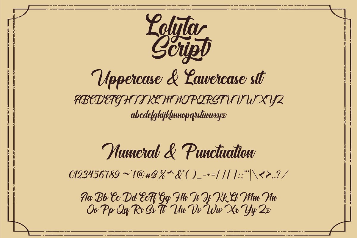 Lolyta Script Font Family Free Download Lolyta Script Font